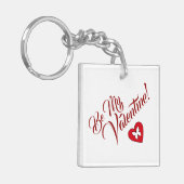 Be My Valentineハートと蝶 キーホルダー (正面左)