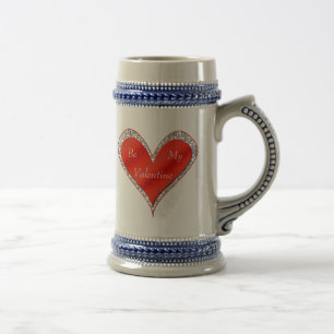 Be My Valentineハートマグまたはスタイン ビールジョッキ