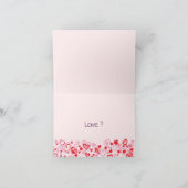 Be My Valentineハート赤ピンク紫 シーズンカード (内部)