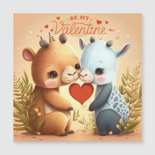 Be my Valentine磁気招待状 マグネット招待状 (正面)