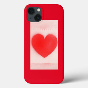 Be my Valentine赤いハートノートノートブックの愛ハート iPhone 13ケース