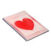 Be my Valentine赤いハート ノートブック (右側)
