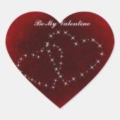 Be my Valentine赤いハート ハートシール (正面)