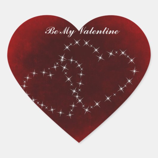 Be my Valentine赤いハート ハートシール (正面)