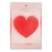 Be my Valentine赤いハート ミニクリップボード (裏面)