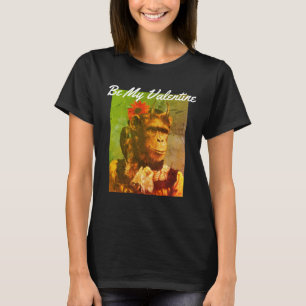 Be My Valentine おもしろい Monkey Tシャツ