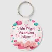 Be My Valentine パーソナライズされた Keychain キーホルダー (正面)