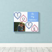 Be My Valentine パーソナライズされた Photo Canvas Print キャンバスプリント (インサイチュ (ウッドフロア))