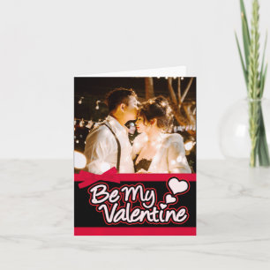 "Be My Valentine" フォトレッド&ブラックカード シーズンカード