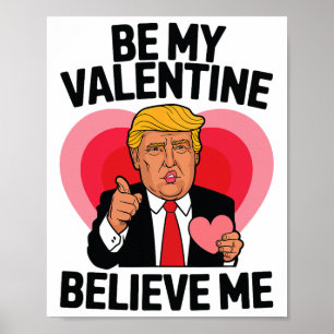Be My Valentine 信じ Meハートおもしろいトランプ ポスター