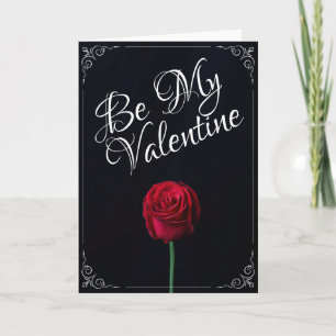Be My Valentine – 赤いバラ黒 カード