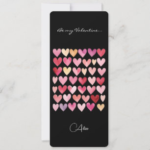 Be My Valentine – 赤、ピンクの黄色のハートブックマーク