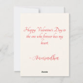 Be My Valentine: A Day of Love and Romance シーズンカード (裏面)