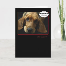 Be My Valentine Basset Hound Card シーズンカード