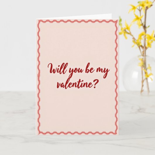 Be My Valentine Card カード (黄色い花)