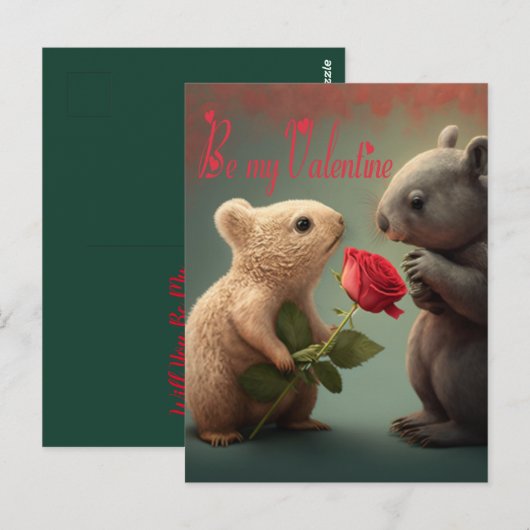 Be my Valentine Card ポストカード (正面/裏面)