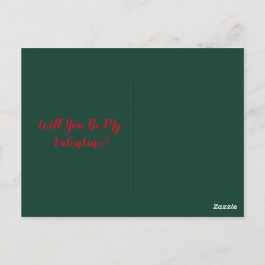 Be my Valentine Card ポストカード (裏面)