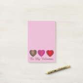 Be My Valentine Chocolateハートバレンタインデー ポストイット (デスク上)
