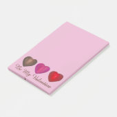 Be My Valentine Chocolateハートバレンタインデー ポストイット (アングル)