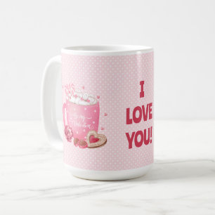 Be My Valentine Cocoa, Cookies, Sweets-Pink N Red コーヒーマグカップ