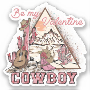 Be My Valentine - Cowboy Western Country シール