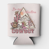 Be My Valentine - Cowboy Western Country 缶クーラー (正面)
