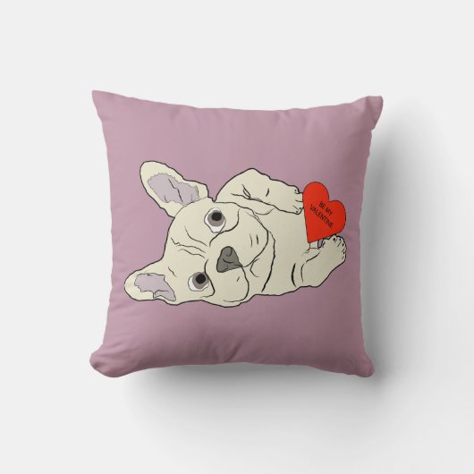 Be my Valentine, dog クッション (正面)