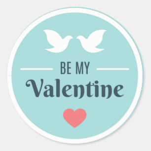 Be My Valentine Doves ID1086 ラウンドシール