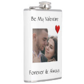 Be My Valentine Flask Custom Vinyl Wrap with Photo フラスク (右)
