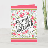 Be My Valentine Folded Valentine's Day Greeting  カード (正面)