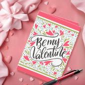 Be My Valentine Folded Valentine's Day Greeting  カード