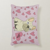 Be my Valentine, French Bulldog アクセントクッション (正面(垂直))