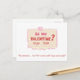 Be My Valentine Funny Card for Couples ポストカード