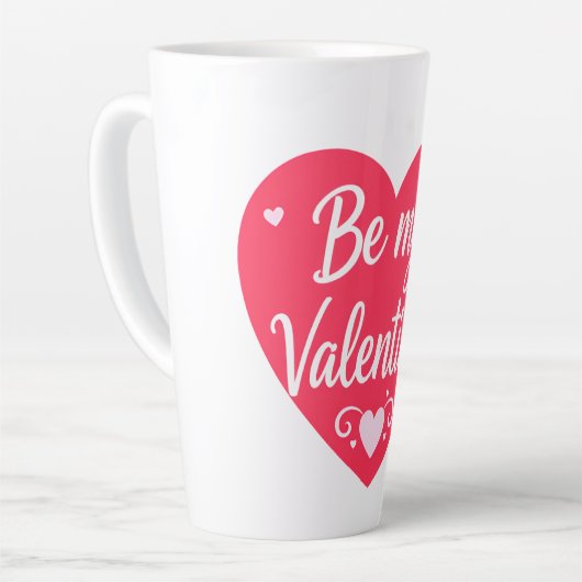 Be my Valentine Heart カフェラテマグ (左アングル)