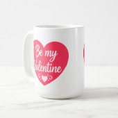 Be my Valentine Heart コーヒーマグカップ (正面左)