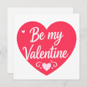 Be my Valentine Heart シーズンカード (正面/裏面)