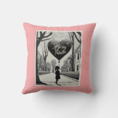 Be My Valentine inマンガスタイルモノクロ1617 クッション (裏面)