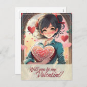 Be My Valentine inマンガスタイル31470 シーズンポストカード (正面/裏面)