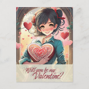 Be My Valentine inマンガスタイル31470 シーズンポストカード