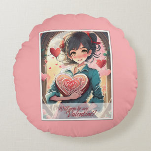 Be My Valentine inマンガスタイル31470 ラウンドクッション