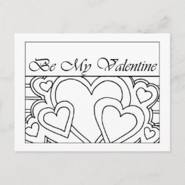 Be My Valentine Lineスケッチはがき ポストカード