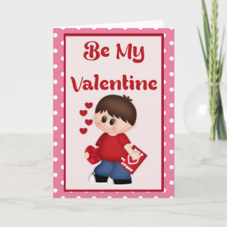 Be My Valentine Little Boy Themed Greeting Card 1 シーズンカード
