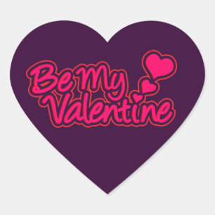 Be my Valentine Loveステッカー ハートシール