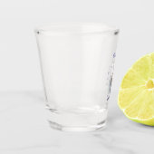 Be my valentine love name purple year photo simple ショットグラス (左)