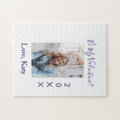 Be my valentine love name purple year photo simple ジグソーパズル (横)