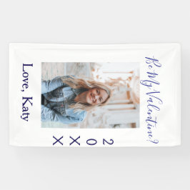 Be my valentine love name purple year photo simple 横断幕