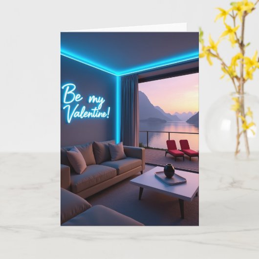 Be My Valentine Luxury View Card カード (黄色い花)