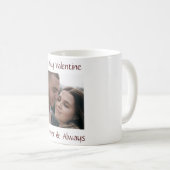 Be My Valentine Mug Personalized Couple Photo コーヒーマグカップ (正面右)
