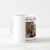 Be My Valentine Mug Personalized Couple Photo コーヒーマグカップ (正面左)