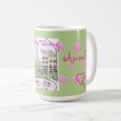 Be My Valentine Paris Eiffel Tower Personalize コーヒーマグカップ (正面右)